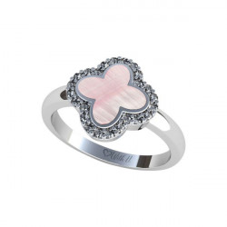 Prsten velký Flower Exclusive - růžová perleť